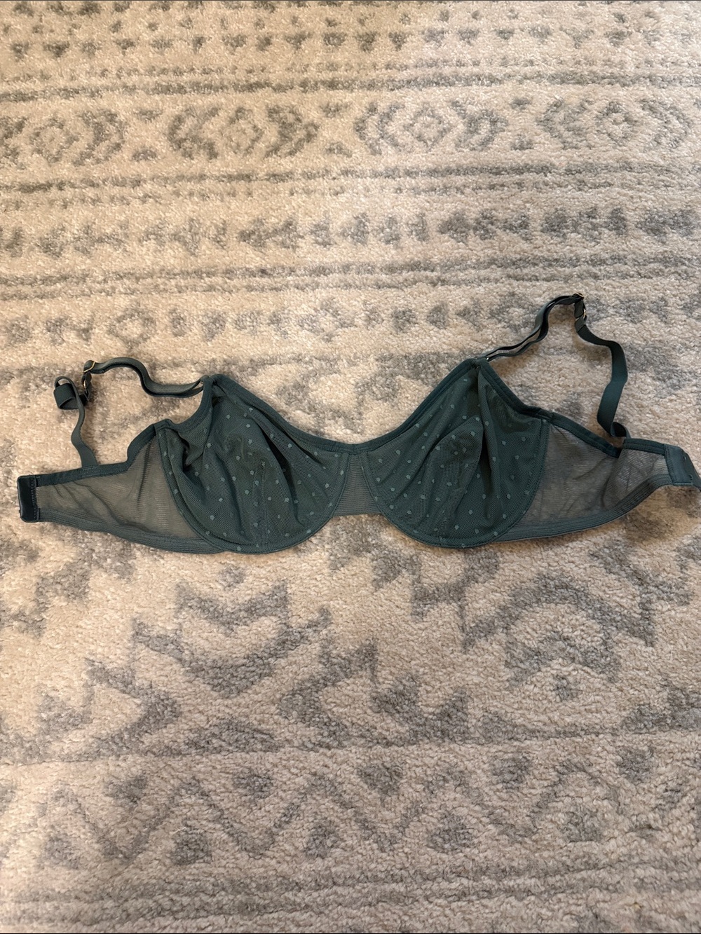 Polka Dot Mesh Bra